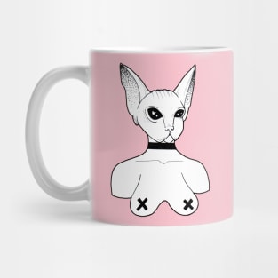 Minimalist Sphynx Tattoo Art Mug